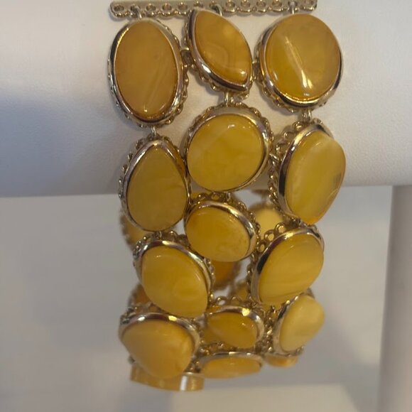 NEW Amber Cluster Bracelet in Vermeil  (8") and Amber Ring in Gold Tone - Picture 5 of 15